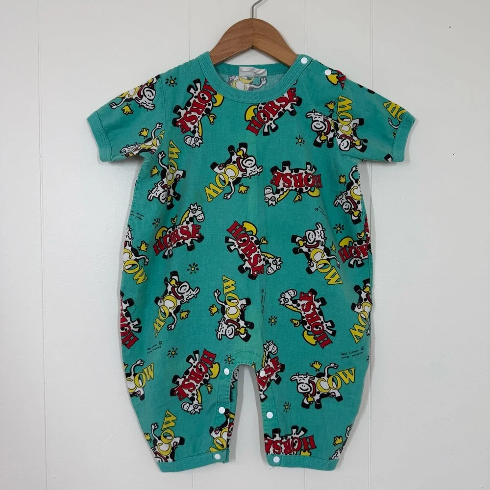 Marci Lipman Vintage “Horse” “Cow” Romper